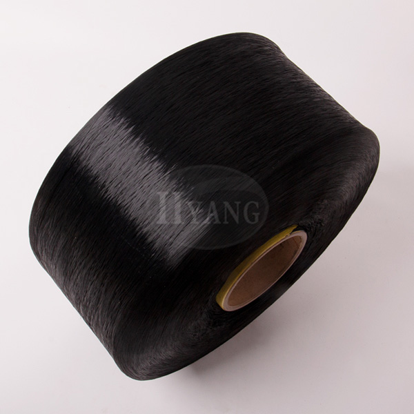 Black polypropylene high-strength yarn